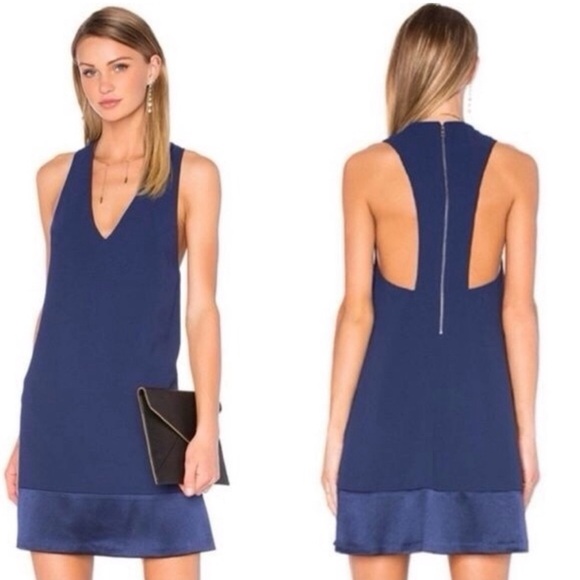 Alice + Olivia Dresses & Skirts - Alice + Olivia Daralee Trapeze Dress | Navy Blue | Size S